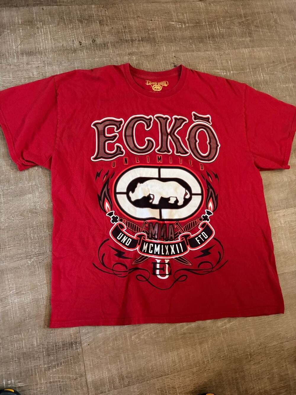 Ecko Unltd MMA Graphic T-Shirt Red Logo
